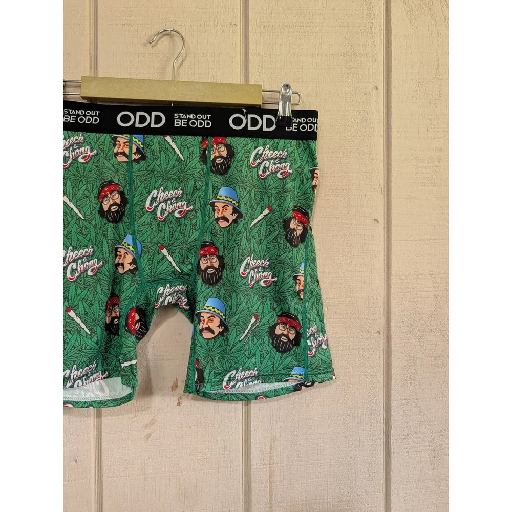 2pk ODD Sox Boxer Briefs Mens Large Cheech & Chong Top Ramen Novelty Underwear L